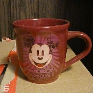Mickey Mouse, Maroon colored mug.  Disney Store Vintage. Nwot